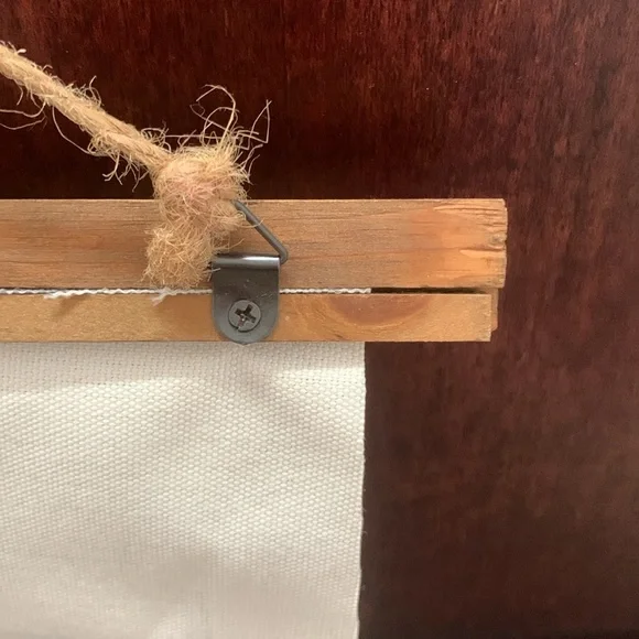 Butterflies Burlap & Wood Scroll Wall Décor - Picture 7 of 15